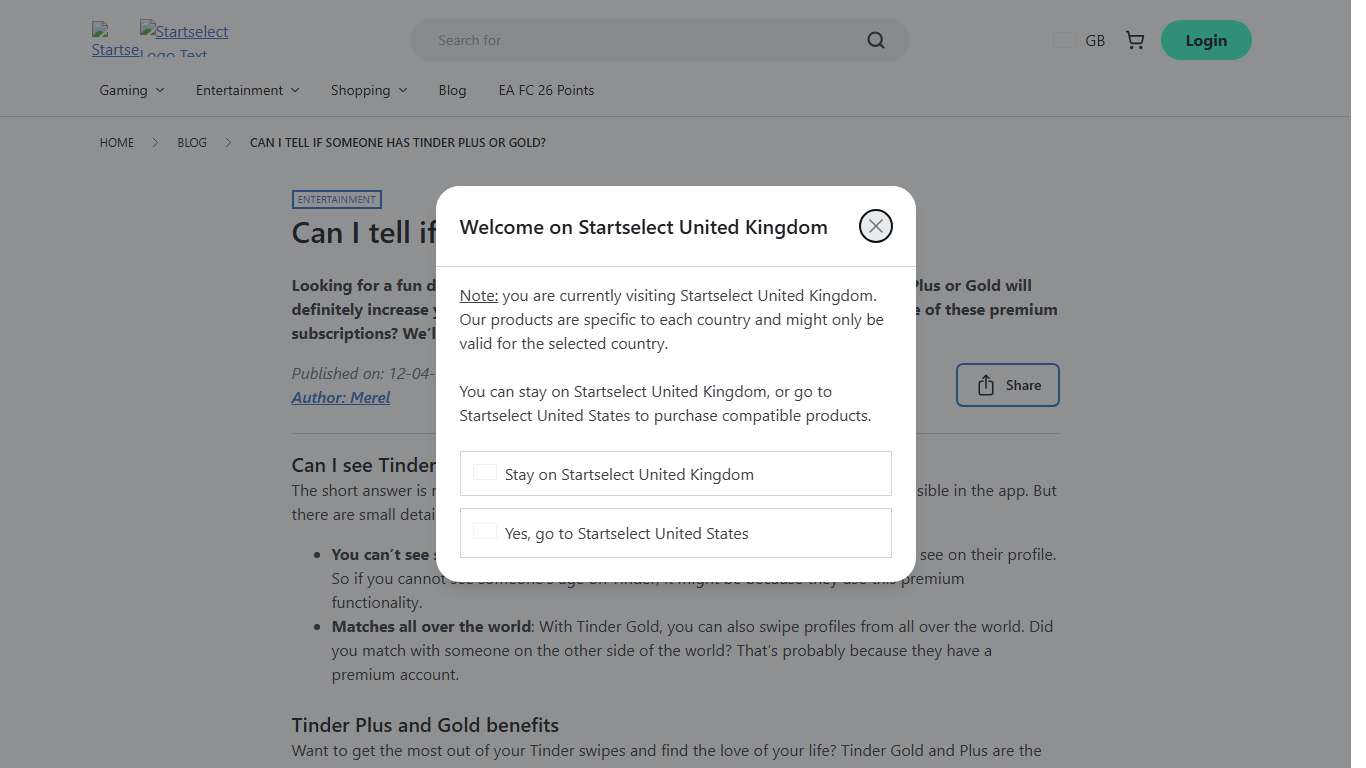 Can I tell if someone has Tinder Plus or Gold?